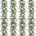 TOCHGREEN 4 Pack Artificial Eucalyptus Flower Garland with White Pink Roses by TOCHGREEN