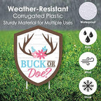 Big Dot of Happiness Buck or Doe - Yard Sign and Outdoor Lawn Decorations - Hunting Gender Reveal Party Yard Signs - Set of 8 - Image 3