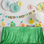 SquarePie Sequin Tablecloth 90x132 Inch Green for Wedding Party - Image 3