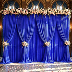 50x10ft Royal Blue Backdrop Curtain Panels for Parties - Wrinkle Free Polyester Photo Curtain Backdrop Wedding Back Drop Fabric Drapes for Party Decorations Background for Photography - Image 2