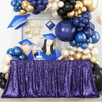 Poise3EHome Purple Sequin Tablecloth 90×132 Inch Rectangle Sparkly Fabric Table Cloth for Birthday Wedding Halloween Party Holiday Decoration - Image 2