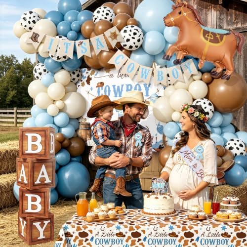DreamTale Cowboy Baby Shower Decorations Set for Dad & Mom to be Party - Image 2