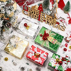 WRAPAHOLIC 30 Inch Christmas Wrapping Paper Roll - Jumbo Roll Red Green Gold and Silver Snowflakes Trees Holiday Collection with Metallic Foil Shine - 4 Rolls - 30 Inch x 120 Inch Per Roll - Image 4