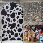 Cow Arch Backdrop Covers Farm Theme Party Arched Stretchy Background for Birthday Parties Decoration Baby Shower Kids Photo Booth Double-Sided Arched Props GX-247-3x6.5ft - Image 3