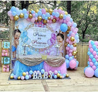 Sensfun Royal Prince or Princess Gender Reveal Backdrop Blue Pink Castle Bokeh Photography Background He or She Unisex Baby Shower Reveal Party Decoration Boy or Girl Photo Booth Banner Props 10x6.5ft - Image 2