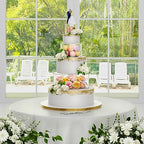 NPPLUS 3 Pcs Round Acrylic Cake Stand with Lid, Clear Fillable Cake Tier by NPPLUS