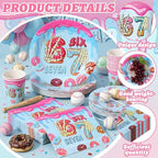 Suclain 150 Pcs 6 7 Birthday Doughnut Party Tablewear - Image 3