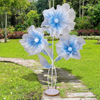 Norme 6 ft Giant Silk Flower for Decoration with Stand Artificial Decor Big Silk Flowers for Wall Backdrop Photo Props Wedding Birthday Party Baby Shower Background Decor (Blue) by Norme