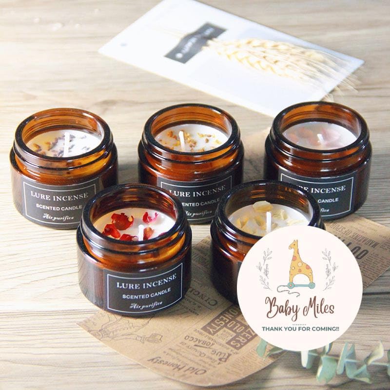 10 Pcs Customized Scented Candles, Personalized Candles Baby Shower Gifts for Guests Party Favors, 1oz Lavender Fresh Soy Candles Baby Shower Candles, Bridal Shower Gifts for Guests - Image 3