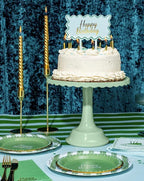 Birthday Party Celebration, Stylish Tableware Set for 8 Guests – Blue/Green - Image 6