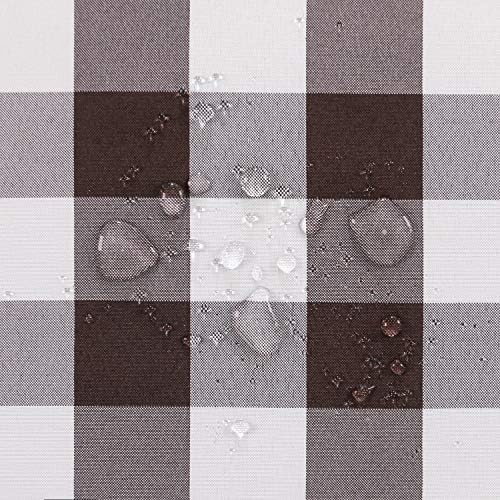 Hiasan Checkered Tablecloth Rectangle 60 x 84 Inch, Coffee and White - Image 4