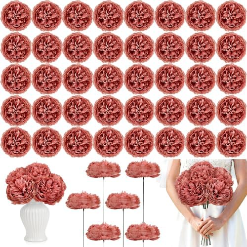 56 Pcs Peonies Artificial Flowers, 4.8’’ Fake Peonies - Dusty Pink by Scawim