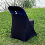 50pcs Navy Blue Spandex Chair Sashes,Durable Workmanship, Stretch Chair Bows for Wedding Party Banquet Event Reception Celebration Baby Shower Birthday Decoration - Image 4