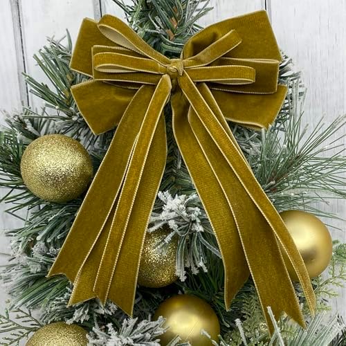 Morex Ribbon Nylon, 1 1/2 inches by 11 Yards, Antique Gold, Item 01240/10-533 Nylvalour Velvet Ribbon, 1 1/2" x 11 yd, - Image 2