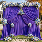 40x10ft Purple Backdrop Curtain Panels for Parties - Wrinkle Free Polyester Photo Curtain Backdrop Wedding Back Drop Fabric Drapes for Party Decorations Background for Photography - Image 6