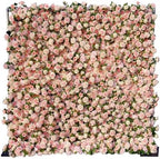 Artificial Flower Wall Backdrop 8×8 ft (2.4×2.4 m), 2 Panels 4×8 ft Each, Realistic Blooms for Wedding Ceremony, Photo Booth & Baby Shower,Stand/Frame Not Included by ACARRA