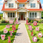 15Pcs Strawberry It's a Girl Yard Signs with Stakes, Berry Sweet Baby Shower Lawn Decorations, Red Pink Gingham Welcome Home Baby Girl Outdoor Sign for Gender Reveal Party Supplies Photo Props - Image 4