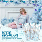 145 Pieces Little Snowflake Baby Shower Favors for Guest Blue Boy Ballpoint Pens and Keychains Gifts Bulk Winter Retractable Baby Shower Pens Gender Reveal Thank You Cards Souvenirs Prizes - Image 5