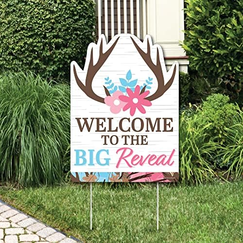 Big Dot of Happiness Buck or Doe - Party Decorations - Hunting Gender Reveal Party Welcome Yard Sign by BigDotofHappiness