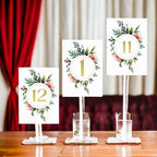 Watercolor Floral Design Table Number Cards Double Sided Party Table Numbers for Reception Baby Shower Anniversary Birthday Bridal Party 4x6 100 Pcs - Image 3