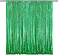 QueenDream Green Sequin Backdrop Curtain Party Backdrop Curtain 8ft x 8ft for Glitter Birthday Wedding Curtains by QueenDream