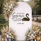 A Little Swan is On The Way Decal for Baby Shower Welcome Mirror Sign - Image 7