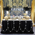 QueenDream Rectangle Black Table Skirts Tulle Table Skirting 14ft Tutu Table Cover for Round Rectangle Tables Baby Shower Home Decoration by QueenDream