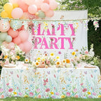 Wildflower Party Decorations Kit Serve 24: Wildflower Set with Paper Plates, Napkins, Cups, Banner & Tablecloth for Flower Birthday & Baby Shower Decorations - Image 5