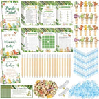 Sherr 476 Pcs Green Dinosaur Baby Shower Games, 6 Activities Pacifier Hunt by Sherr