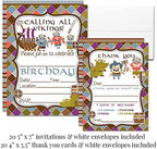 Amanda Creation Deluxe Viking Birthday Party Bundle Includes 20 Each of Invitations & Thank You Cards with Envelopes + 2 Sizes of Stickers, Mini Candy Bar Wrappers & Water Bottle Labels! - Image 3