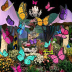 18Pcs Large Butterfly Party Decoration 3D Bright Color Hanging - Image 3