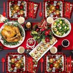 350 Pcs Christmas Paper Plates and Napkins Set Disposable Serve 50 - Image 5