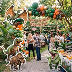 Honoson 4 Pcs 24" to 32" Large Dinosaur Cardboard Cutouts, Realistic Dinosaur Backdrop Standup Yard Signs Birthday Party Decoration for Jungle Dino Theme Photo Booth Props Party Supplies - Image 6