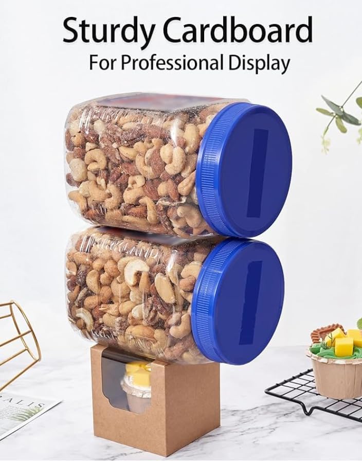 Kraft Cupcake Boxes Brown Individual 200 CT with Insert and Clear Window for Baby Shower Birthday Party Favor - Image 6
