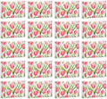 PerKoop 100 Pack Pocket Tissues Travel Slim Packs Small Facial Tissues Wallet Size Toilet Paper for Travel Guest Wedding Supplies, 4 Styles (Tulip) by PerKoop