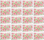 PerKoop 100 Pack Pocket Tissues Travel Slim Packs Small Facial Tissues Wallet Size Toilet Paper for Travel Guest Wedding Supplies, 4 Styles (Tulip) by PerKoop