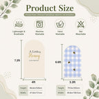 Set of 2 Little Honey Arch Backdrop Cover 2PCS Honey Bee Baby Shower Spandex Arch Covers Blue Gingham Gender Reveal Birthday Party Decoration (Cream Beige,7.2FT & 6.6FT) - Image 3