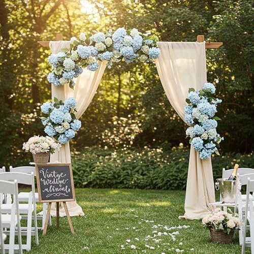 Auihiay 404Pcs Hydrangea Artificial Flowers, Silk Artificial Flowers - Image 6