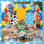 3 Pcs Cartoon Story Arch Backdrop and 86 Balloons Arch Backdrop Cover Set for Baby Shower Birthday Wedding Banquet Ceremony Decoration (4 5 6 FT with Balloon) - Image 6