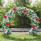 AVIVIHO 105Pcs Red Fake Flowers Hydrangea Artificial Flowers Bulk (Not Squished, No Steaming Need) Silk Flowers with Stems for Wedding Decor,Home,Baby Shower,Table Centerpieces Decoration - Image 6