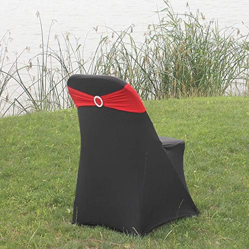 50pcs Red Spandex Chair Sashes,Durable Workmanship,Stretchable Chair Ties with Elastic for Wedding Party Banquet Event Celebration Birthday Graduation Meeting Baby Shower Decoration - Image 4
