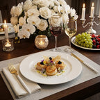 I00000 144 Gold Plastic Silverware, Disposable Silverware with White Handle - Image 4