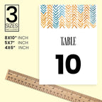 African Textile Design Table Number Cards Double Sided Party Table Numbers for Reception Baby Shower Anniversary Birthday Bridal Party 4x6 100 Pcs - Image 4