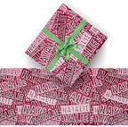 AOFUN Custom Name Gift Wrapping Paper Personalized Logo Gift Unique Wrapping Paper for Boys Girls Men Women Custom Gift Tissue Paper 5 Rolls 58" x 23" - Image 2