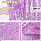Lavender Sequin Backdrop Drapes 4 Panels 2FTx8FT Glitter Backdrop Curtains - Image 4