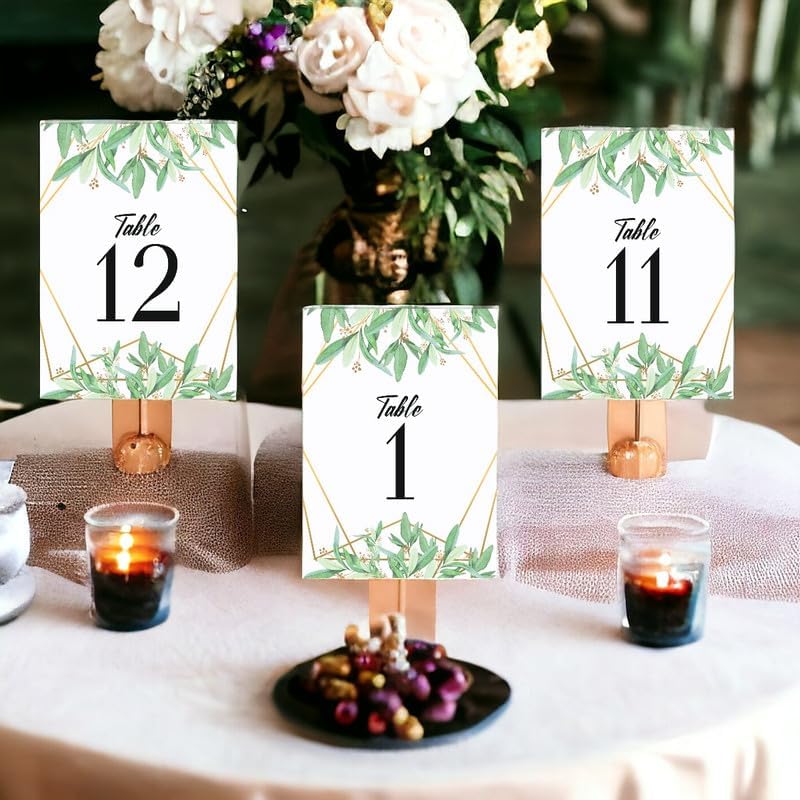 Olive Branch Design Table Number Cards Double Sided Party Table Numbers for Reception Baby Shower Anniversary Birthday Bridal Party 4x6 100 Pcs - Image 3