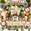 272 Pc Safari Baby Shower Decorations, Jungle Animal Party Set by RainMeadow