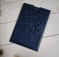 50 Quinceanera Invitations - Navy Blue Horse Laser Cut Sweet 15 Party Cards Only by Cylallen