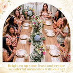 Pickmesh 250 Pcs Love in Bloom Bridal Shower Disposable Tableware Set Floral Love in Bloom Disposable Paper Plates Napkins and Cups for Wedding Party Supplies Bridal Shower Engagement, Serve 50 Guest - Image 6