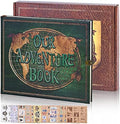 Adventure Book Scrapbook Travel Diary Photo Book with Embossed Letter Cover - Large DIY Handmade Memory Photo Album for Anniversary, Wedding, Baby Shower, Graduation(Darkolivegreen) by FEIYUBUY
